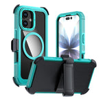 Capa de telemóvel magnética em acrílico com cobertura total e clipe traseiro, para iPhone 17 Pro Max, para iPhone 17 Pro, para iPhone 17, para iPhone Air, para iPhone 16 Pro Max, para iPhone 16 Pro