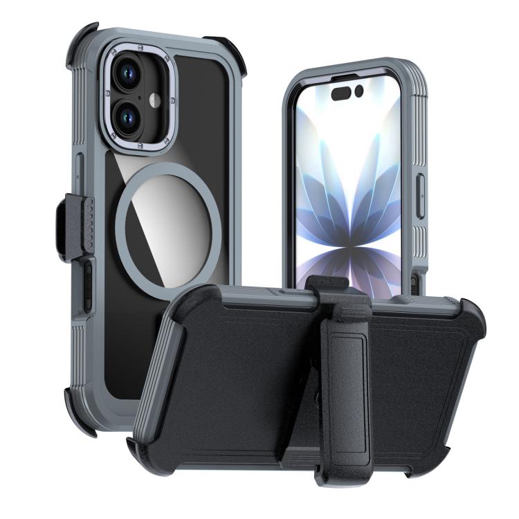 Capa de telemóvel magnética em acrílico com cobertura total e clipe traseiro, para iPhone 17 Pro Max, para iPhone 17 Pro, para iPhone 17, para iPhone Air, para iPhone 16 Pro Max, para iPhone 16 Pro