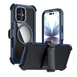 Capa de telemóvel magnética em acrílico com cobertura total e clipe traseiro, para iPhone 17 Pro Max, para iPhone 17 Pro, para iPhone 17, para iPhone Air, para iPhone 16 Pro Max, para iPhone 16 Pro