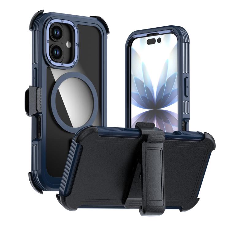 Capa de telemóvel magnética em acrílico com cobertura total e clipe traseiro, para iPhone 17 Pro Max, para iPhone 17 Pro, para iPhone 17, para iPhone Air, para iPhone 16 Pro Max, para iPhone 16 Pro