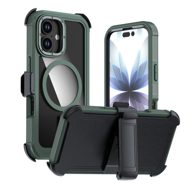 Capa de telemóvel magnética em acrílico com cobertura total e clipe traseiro, para iPhone 17 Pro Max, para iPhone 17 Pro, para iPhone 17, para iPhone Air, para iPhone 16 Pro Max, para iPhone 16 Pro