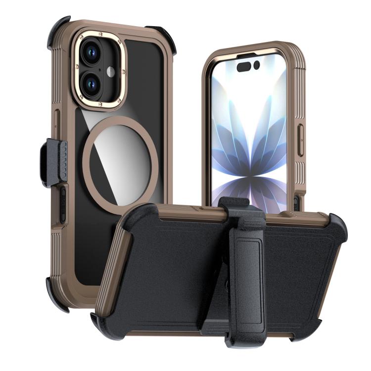 Capa de telemóvel magnética em acrílico com cobertura total e clipe traseiro, para iPhone 17 Pro Max, para iPhone 17 Pro, para iPhone 17, para iPhone Air, para iPhone 16 Pro Max, para iPhone 16 Pro