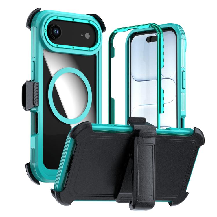 Capa de telemóvel magnética em acrílico com cobertura total e clipe traseiro, para iPhone 17 Pro Max, para iPhone 17 Pro, para iPhone 17, para iPhone Air, para iPhone 16 Pro Max, para iPhone 16 Pro