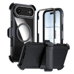 Capa de telemóvel magnética em acrílico com cobertura total e clipe traseiro, para iPhone 17 Pro Max, para iPhone 17 Pro, para iPhone 17, para iPhone Air, para iPhone 16 Pro Max, para iPhone 16 Pro
