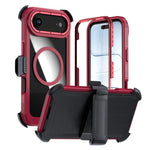 Capa de telemóvel magnética em acrílico com cobertura total e clipe traseiro, para iPhone 17 Pro Max, para iPhone 17 Pro, para iPhone 17, para iPhone Air, para iPhone 16 Pro Max, para iPhone 16 Pro