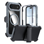 Capa de telemóvel magnética em acrílico com cobertura total e clipe traseiro, para iPhone 17 Pro Max, para iPhone 17 Pro, para iPhone 17, para iPhone Air, para iPhone 16 Pro Max, para iPhone 16 Pro