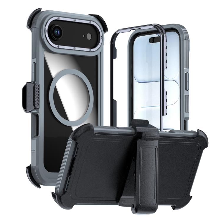 Capa de telemóvel magnética em acrílico com cobertura total e clipe traseiro, para iPhone 17 Pro Max, para iPhone 17 Pro, para iPhone 17, para iPhone Air, para iPhone 16 Pro Max, para iPhone 16 Pro