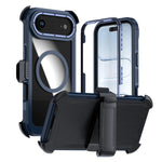 Capa de telemóvel magnética em acrílico com cobertura total e clipe traseiro, para iPhone 17 Pro Max, para iPhone 17 Pro, para iPhone 17, para iPhone Air, para iPhone 16 Pro Max, para iPhone 16 Pro