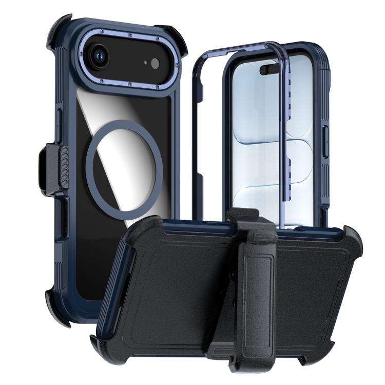 Capa de telemóvel magnética em acrílico com cobertura total e clipe traseiro, para iPhone 17 Pro Max, para iPhone 17 Pro, para iPhone 17, para iPhone Air, para iPhone 16 Pro Max, para iPhone 16 Pro