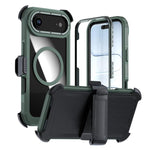 Capa de telemóvel magnética em acrílico com cobertura total e clipe traseiro, para iPhone 17 Pro Max, para iPhone 17 Pro, para iPhone 17, para iPhone Air, para iPhone 16 Pro Max, para iPhone 16 Pro