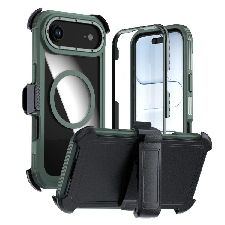 Capa de telemóvel magnética em acrílico com cobertura total e clipe traseiro, para iPhone 17 Pro Max, para iPhone 17 Pro, para iPhone 17, para iPhone Air, para iPhone 16 Pro Max, para iPhone 16 Pro