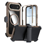 Capa de telemóvel magnética em acrílico com cobertura total e clipe traseiro, para iPhone 17 Pro Max, para iPhone 17 Pro, para iPhone 17, para iPhone Air, para iPhone 16 Pro Max, para iPhone 16 Pro