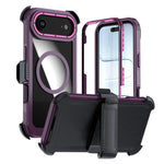 Capa de telemóvel magnética em acrílico com cobertura total e clipe traseiro, para iPhone 17 Pro Max, para iPhone 17 Pro, para iPhone 17, para iPhone Air, para iPhone 16 Pro Max, para iPhone 16 Pro
