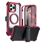Capa de telemóvel magnética em acrílico com cobertura total e clipe traseiro, para iPhone 17 Pro Max, para iPhone 17 Pro, para iPhone 17, para iPhone Air, para iPhone 16 Pro Max, para iPhone 16 Pro