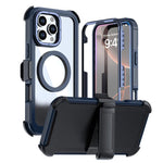 Capa de telemóvel magnética em acrílico com cobertura total e clipe traseiro, para iPhone 17 Pro Max, para iPhone 17 Pro, para iPhone 17, para iPhone Air, para iPhone 16 Pro Max, para iPhone 16 Pro