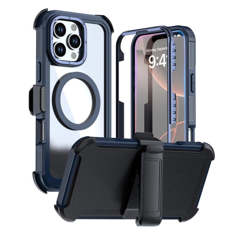 Capa de telemóvel magnética em acrílico com cobertura total e clipe traseiro, para iPhone 17 Pro Max, para iPhone 17 Pro, para iPhone 17, para iPhone Air, para iPhone 16 Pro Max, para iPhone 16 Pro