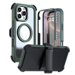 Capa de telemóvel magnética em acrílico com cobertura total e clipe traseiro, para iPhone 17 Pro Max, para iPhone 17 Pro, para iPhone 17, para iPhone Air, para iPhone 16 Pro Max, para iPhone 16 Pro