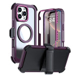 Capa de telemóvel magnética em acrílico com cobertura total e clipe traseiro, para iPhone 17 Pro Max, para iPhone 17 Pro, para iPhone 17, para iPhone Air, para iPhone 16 Pro Max, para iPhone 16 Pro