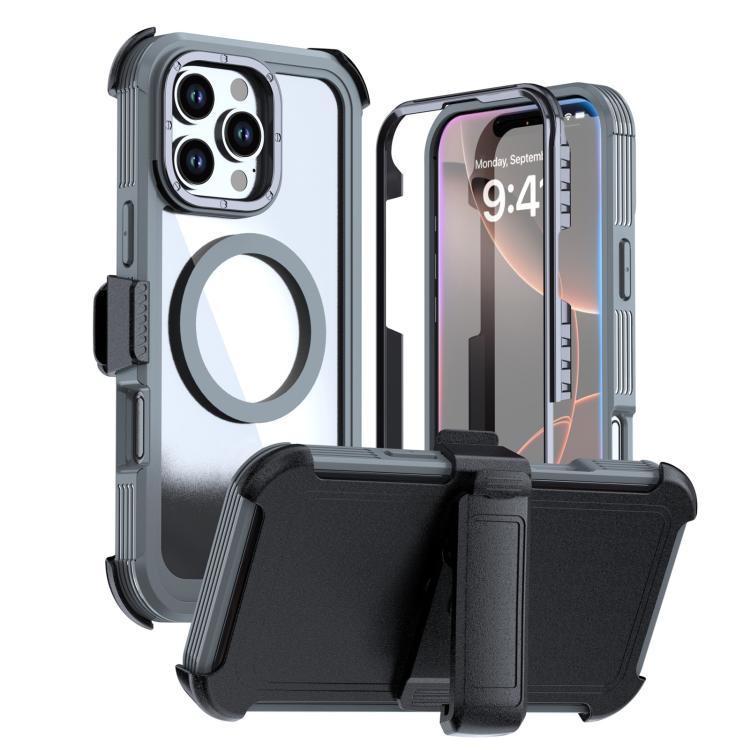 Capa de telemóvel magnética em acrílico com cobertura total e clipe traseiro, para iPhone 17 Pro Max, para iPhone 17 Pro, para iPhone 17, para iPhone Air, para iPhone 16 Pro Max, para iPhone 16 Pro