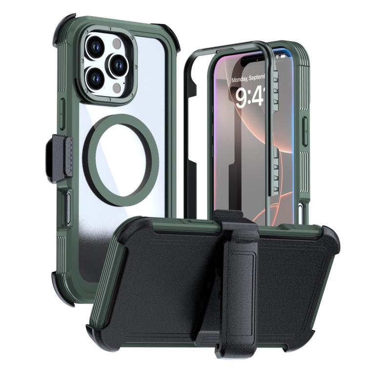 Capa de telemóvel magnética em acrílico com cobertura total e clipe traseiro, para iPhone 17 Pro Max, para iPhone 17 Pro, para iPhone 17, para iPhone Air, para iPhone 16 Pro Max, para iPhone 16 Pro