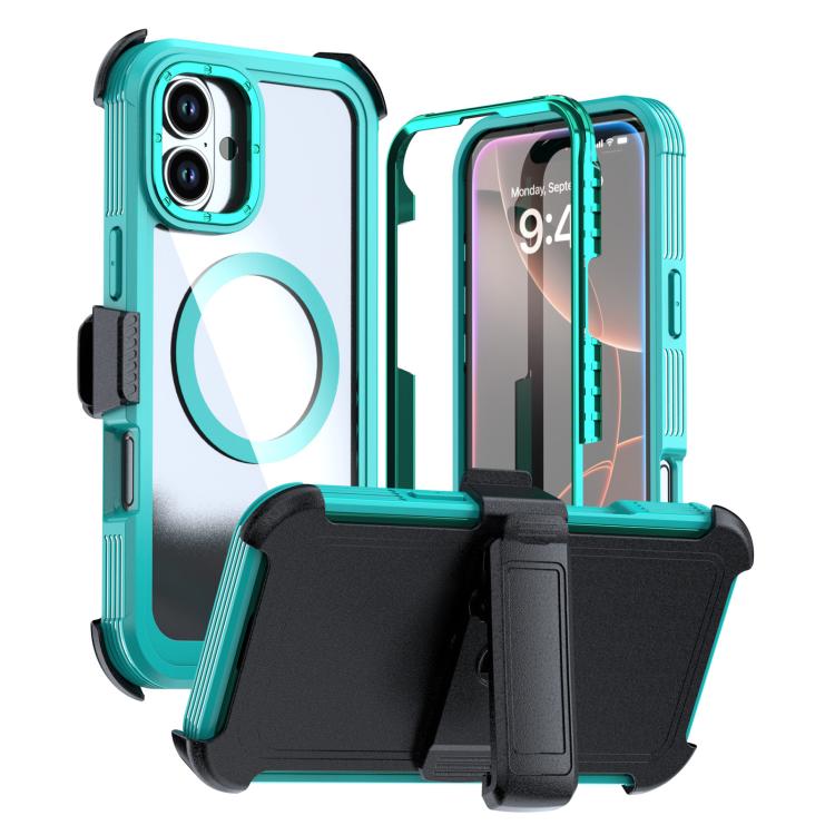 Capa de telemóvel magnética em acrílico com cobertura total e clipe traseiro, para iPhone 16 Plus, para iPhone 16, para iPhone 15 Pro Max, para iPhone 15 Pro, para iPhone 15 Plus / 14 Plus, para iPhone 15