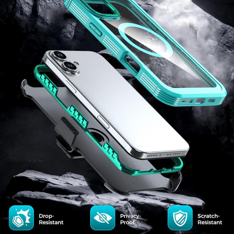Capa de telemóvel magnética em acrílico com cobertura total e clipe traseiro, para iPhone 16 Plus, para iPhone 16, para iPhone 15 Pro Max, para iPhone 15 Pro, para iPhone 15 Plus / 14 Plus, para iPhone 15