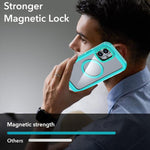 Capa de telemóvel magnética em acrílico com cobertura total e clipe traseiro, para iPhone 16 Plus, para iPhone 16, para iPhone 15 Pro Max, para iPhone 15 Pro, para iPhone 15 Plus / 14 Plus, para iPhone 15