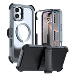 Capa de telemóvel magnética em acrílico com cobertura total e clipe traseiro, para iPhone 16 Plus, para iPhone 16, para iPhone 15 Pro Max, para iPhone 15 Pro, para iPhone 15 Plus / 14 Plus, para iPhone 15