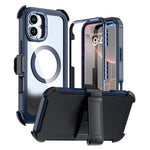 Capa de telemóvel magnética em acrílico com cobertura total e clipe traseiro, para iPhone 16 Plus, para iPhone 16, para iPhone 15 Pro Max, para iPhone 15 Pro, para iPhone 15 Plus / 14 Plus, para iPhone 15