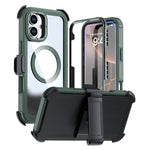 Capa de telemóvel magnética em acrílico com cobertura total e clipe traseiro, para iPhone 16 Plus, para iPhone 16, para iPhone 15 Pro Max, para iPhone 15 Pro, para iPhone 15 Plus / 14 Plus, para iPhone 15
