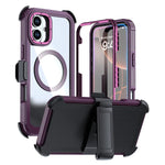 Capa de telemóvel magnética em acrílico com cobertura total e clipe traseiro, para iPhone 16 Plus, para iPhone 16, para iPhone 15 Pro Max, para iPhone 15 Pro, para iPhone 15 Plus / 14 Plus, para iPhone 15