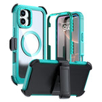 Capa de telemóvel magnética em acrílico com cobertura total e clipe traseiro, para iPhone 16 Plus, para iPhone 16, para iPhone 15 Pro Max, para iPhone 15 Pro, para iPhone 15 Plus / 14 Plus, para iPhone 15