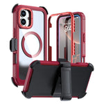 Capa de telemóvel magnética em acrílico com cobertura total e clipe traseiro, para iPhone 16 Plus, para iPhone 16, para iPhone 15 Pro Max, para iPhone 15 Pro, para iPhone 15 Plus / 14 Plus, para iPhone 15