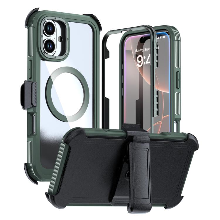 Capa de telemóvel magnética em acrílico com cobertura total e clipe traseiro, para iPhone 16 Plus, para iPhone 16, para iPhone 15 Pro Max, para iPhone 15 Pro, para iPhone 15 Plus / 14 Plus, para iPhone 15