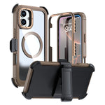 Capa de telemóvel magnética em acrílico com cobertura total e clipe traseiro, para iPhone 16 Plus, para iPhone 16, para iPhone 15 Pro Max, para iPhone 15 Pro, para iPhone 15 Plus / 14 Plus, para iPhone 15