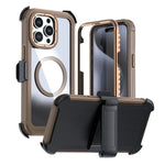 Capa de telemóvel magnética em acrílico com cobertura total e clipe traseiro, para iPhone 16 Plus, para iPhone 16, para iPhone 15 Pro Max, para iPhone 15 Pro, para iPhone 15 Plus / 14 Plus, para iPhone 15