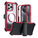 Capa de telemóvel magnética em acrílico com cobertura total e clipe traseiro, para iPhone 16 Plus, para iPhone 16, para iPhone 15 Pro Max, para iPhone 15 Pro, para iPhone 15 Plus / 14 Plus, para iPhone 15