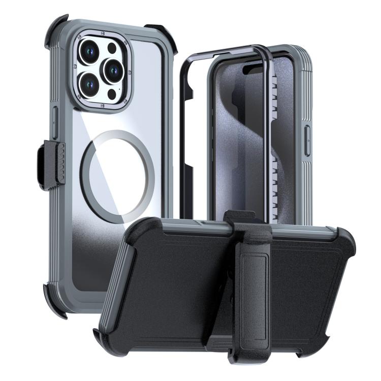 Capa de telemóvel magnética em acrílico com cobertura total e clipe traseiro, para iPhone 16 Plus, para iPhone 16, para iPhone 15 Pro Max, para iPhone 15 Pro, para iPhone 15 Plus / 14 Plus, para iPhone 15