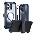 Capa de telemóvel magnética em acrílico com cobertura total e clipe traseiro, para iPhone 16 Plus, para iPhone 16, para iPhone 15 Pro Max, para iPhone 15 Pro, para iPhone 15 Plus / 14 Plus, para iPhone 15