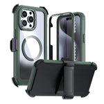Capa de telemóvel magnética em acrílico com cobertura total e clipe traseiro, para iPhone 16 Plus, para iPhone 16, para iPhone 15 Pro Max, para iPhone 15 Pro, para iPhone 15 Plus / 14 Plus, para iPhone 15