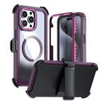 Capa de telemóvel magnética em acrílico com cobertura total e clipe traseiro, para iPhone 16 Plus, para iPhone 16, para iPhone 15 Pro Max, para iPhone 15 Pro, para iPhone 15 Plus / 14 Plus, para iPhone 15
