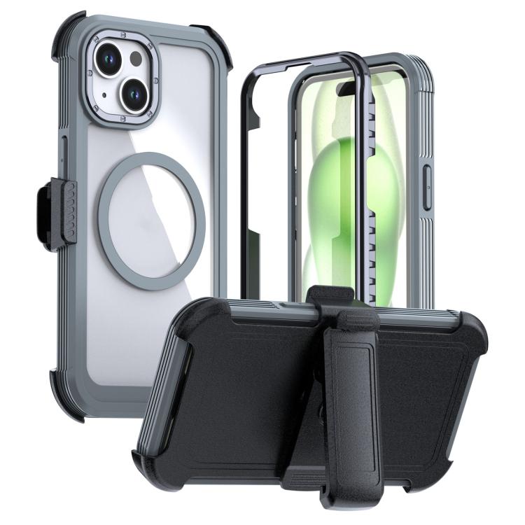Capa de telemóvel magnética em acrílico com cobertura total e clipe traseiro, para iPhone 16 Plus, para iPhone 16, para iPhone 15 Pro Max, para iPhone 15 Pro, para iPhone 15 Plus / 14 Plus, para iPhone 15