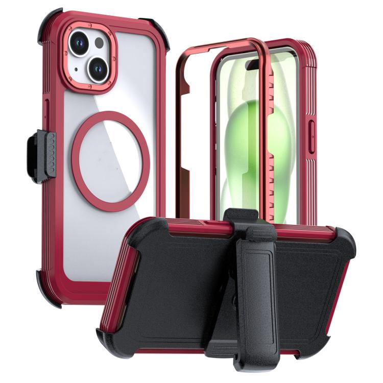 Capa de telemóvel magnética em acrílico com cobertura total e clipe traseiro, para iPhone 16 Plus, para iPhone 16, para iPhone 15 Pro Max, para iPhone 15 Pro, para iPhone 15 Plus / 14 Plus, para iPhone 15