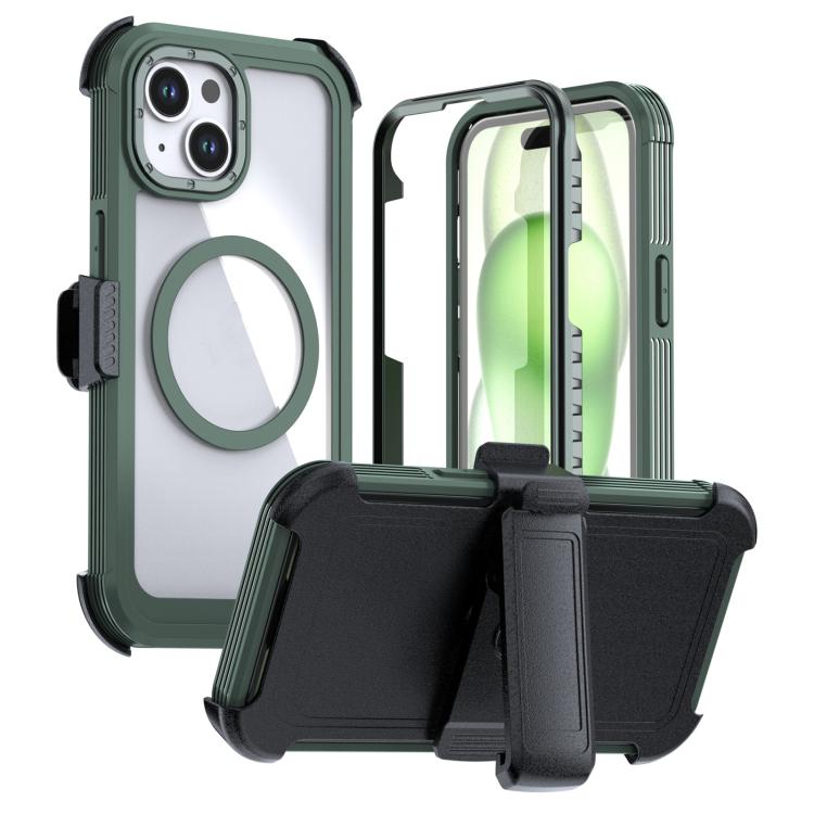 Capa de telemóvel magnética em acrílico com cobertura total e clipe traseiro, para iPhone 16 Plus, para iPhone 16, para iPhone 15 Pro Max, para iPhone 15 Pro, para iPhone 15 Plus / 14 Plus, para iPhone 15