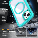 Capa Magnética de Acrílico com Cobertura Total e Clipe Traseiro para Telemóvel, Para iPhone 14 / 13, Para iPhone 14 Pro, Para iPhone 14 Pro Max, Para iPhone 13 Pro Max, Para iPhone 13 Pro, Para iPhone 12 / 12 Pro