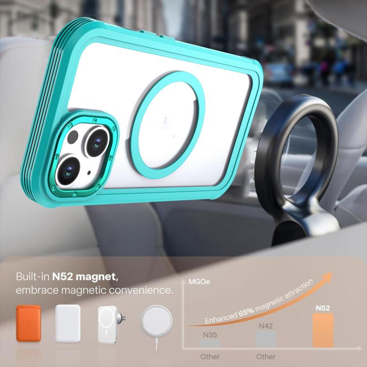 Capa Magnética de Acrílico com Cobertura Total e Clipe Traseiro para Telemóvel, Para iPhone 14 / 13, Para iPhone 14 Pro, Para iPhone 14 Pro Max, Para iPhone 13 Pro Max, Para iPhone 13 Pro, Para iPhone 12 / 12 Pro