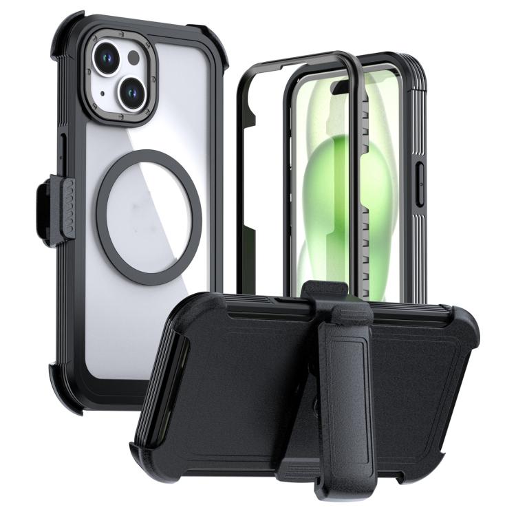 Capa Magnética de Acrílico com Cobertura Total e Clipe Traseiro para Telemóvel, Para iPhone 14 / 13, Para iPhone 14 Pro, Para iPhone 14 Pro Max, Para iPhone 13 Pro Max, Para iPhone 13 Pro, Para iPhone 12 / 12 Pro