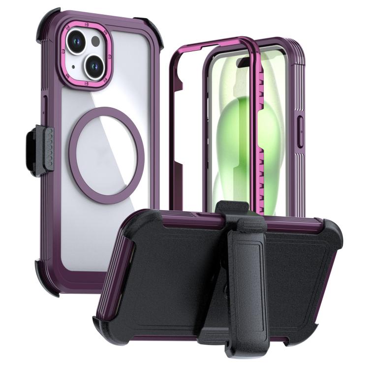 Capa Magnética de Acrílico com Cobertura Total e Clipe Traseiro para Telemóvel, Para iPhone 14 / 13, Para iPhone 14 Pro, Para iPhone 14 Pro Max, Para iPhone 13 Pro Max, Para iPhone 13 Pro, Para iPhone 12 / 12 Pro