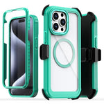 Capa Magnética de Acrílico com Cobertura Total e Clipe Traseiro para Telemóvel, Para iPhone 14 / 13, Para iPhone 14 Pro, Para iPhone 14 Pro Max, Para iPhone 13 Pro Max, Para iPhone 13 Pro, Para iPhone 12 / 12 Pro