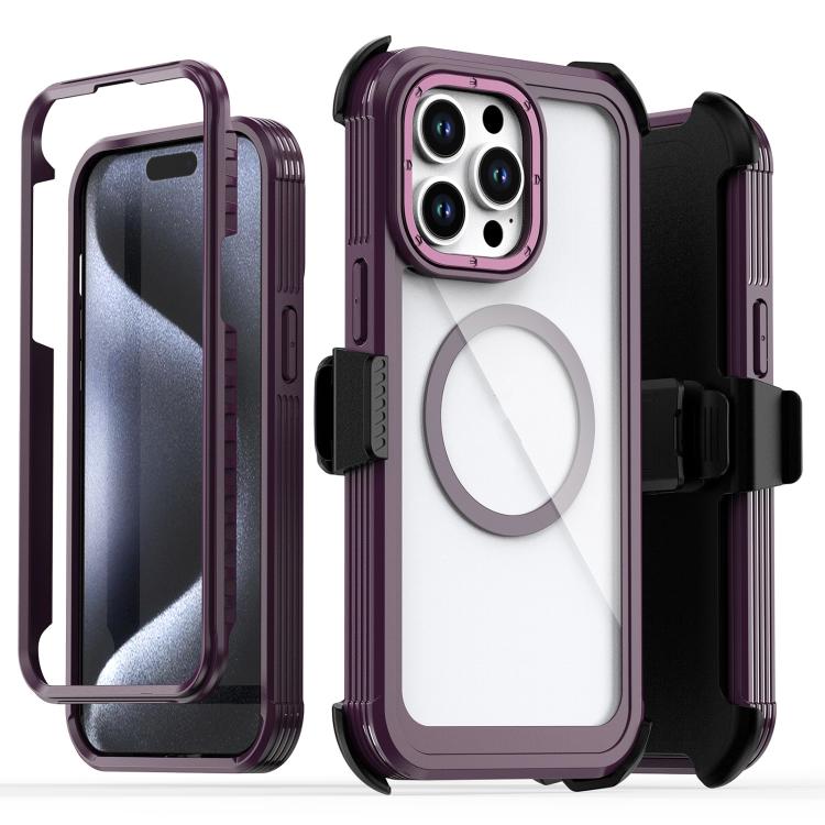 Capa Magnética de Acrílico com Cobertura Total e Clipe Traseiro para Telemóvel, Para iPhone 14 / 13, Para iPhone 14 Pro, Para iPhone 14 Pro Max, Para iPhone 13 Pro Max, Para iPhone 13 Pro, Para iPhone 12 / 12 Pro